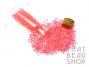 Colour Lined Clear w- Fluoro Peach Pink Size 11-0 Seed Beads